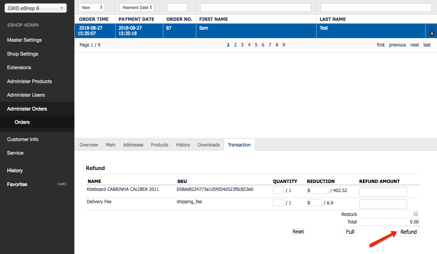 refund transaction2