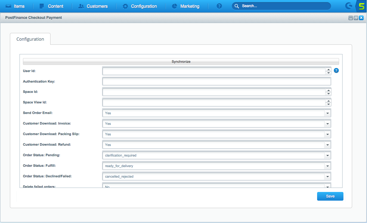 plugin configuration