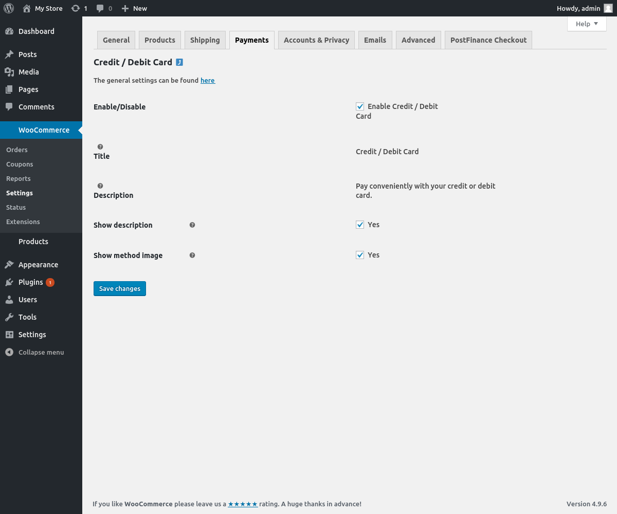 Method Settings